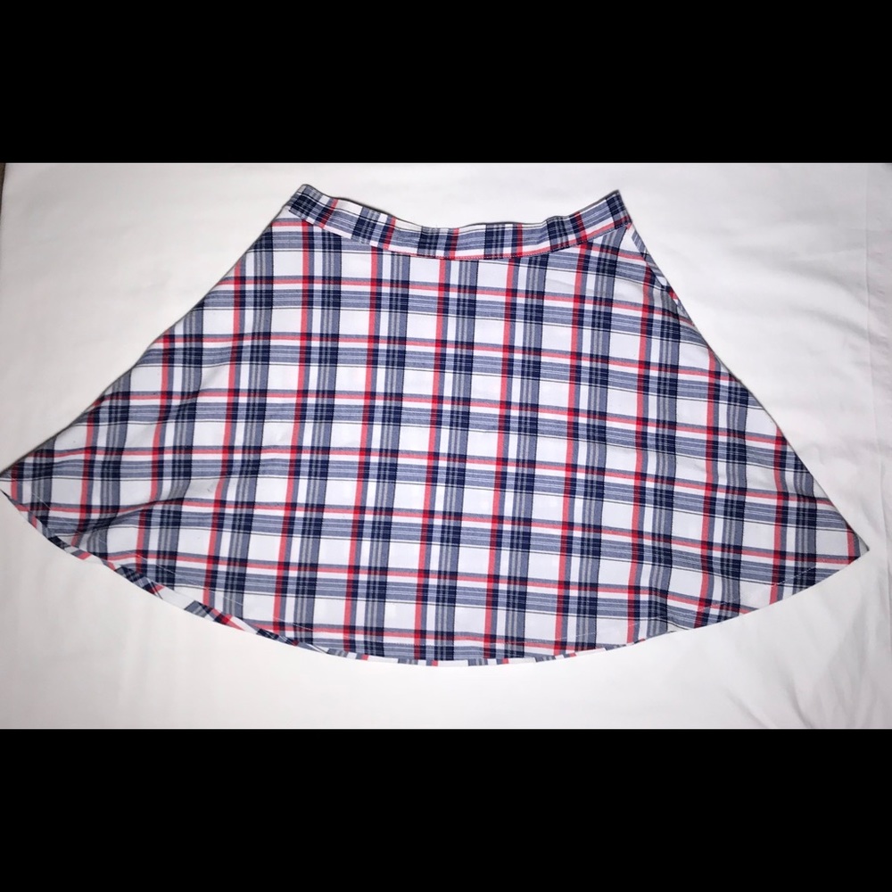 American apparel checkered skirt